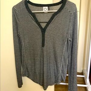 V-neck Long-sleeve Blouse